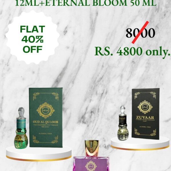 12ML + OUD UL QULOOB 12ML + ETERNAL BLOOM 50ML